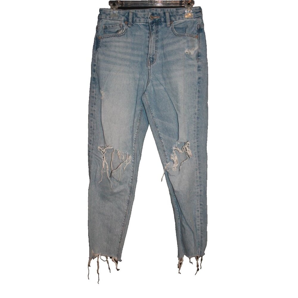 American Eagle Strigid Distressed Jeans Women’s Size 6 Light Wash Denim 28x27